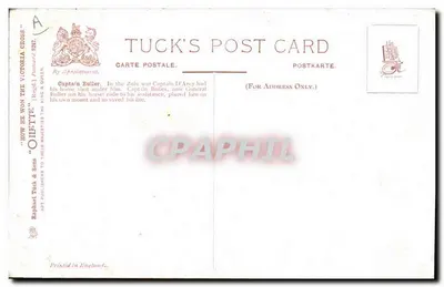 Geral Buller — Como ele conquistou a Cruz de Vitória — Tuck & Sons — Verso