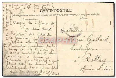Trelazé — Canteras de Asfalto (un pozo) — editor no identificado, n° 54 — Reverso