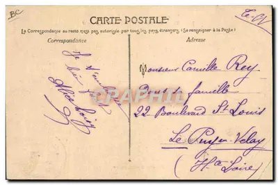 Trelazé — Pedreiras de Telha (Vista geral) — Editor: N. Lefebvre & Cie, n° 55 — Verso