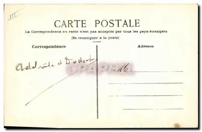 Ave maría azul llevando una carta — Fiesta — A.D. de Boubaucour — Reverso