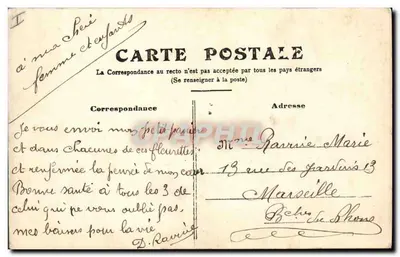 Buquê de orquídeas — Porte-Bonheur — D. Ravirie — Verso