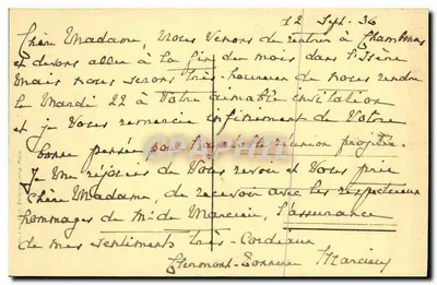 Chambonas — Zamek i most — Stara pocztówka — Rewers