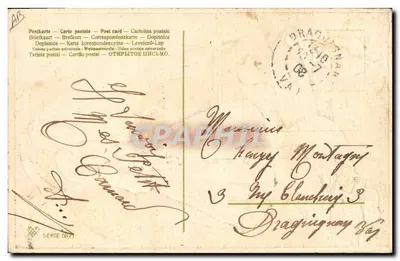 전통 의상 여성과 오리 — 출판사 미상, 시리즈 687 — 뒷면