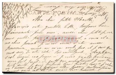 Kobieta w stroju świątecznym — Wesołych Świąt — Wydawca nieznany, nr 4174 — Rewers