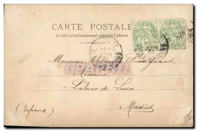 Cartolina d'epoca Fantasia Bambino Pupazzo — Verso