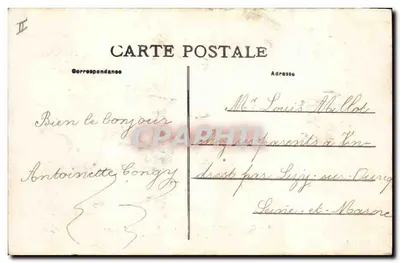 Château-Thierry - El Palacio de Justicia y Plaza del Campo-de-Mars — Ed. J. B. n°3 — Reverso
