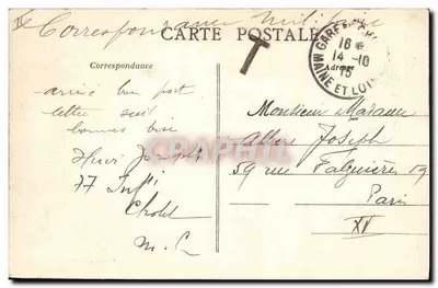 Cholet - Palácio de Justiça e Jardim do Mail — A. Vallée, editor, Cholet — Verso