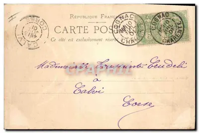 Cognac — Pałac Sądowy — CH. Collas & Cie, Cognac — Rewers