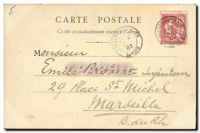 Chambery — O Palácio de Justiça — editor Ravya e Cie, n° 168 — Verso