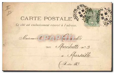 Cuirassé Carnot — Marine militaire française — éditeur Marius Bar, Toulon, n° II — Verso