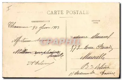 Chaumont - Prefektura — wydawca P. Scordel, nr 80 — Rewers