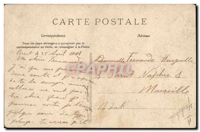 Mulher dos arredores de Lorient com capote preto — edição não identificada — n° 1523 — Verso
