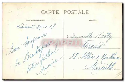 Giovani ragazze di Lorient e di Baud - Collezione A. Waron, St-Brieuc — Verso