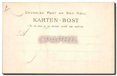 Joven hombre de Quimper — traje tradicional — Colección VILLARD, Quimper, n°1230 — Reverso