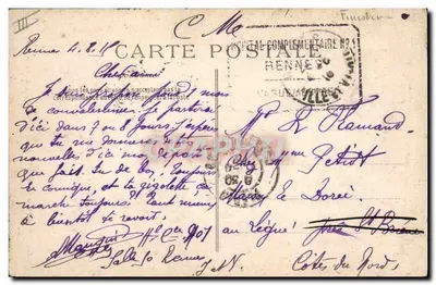 Trajes bretones — Um jovem menino de Scaër — Editor E.P.D. n° 300 — Verso