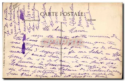 Trajes bretones — Pont-l'Abbé — Um belo rapaz — E.D. n°112 — Verso