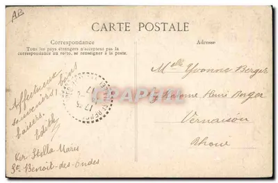 Um veterano da Crimeia - Velho camponês de Quimper — COSTUMES BRETONS, n°330, editor ELD — Verso