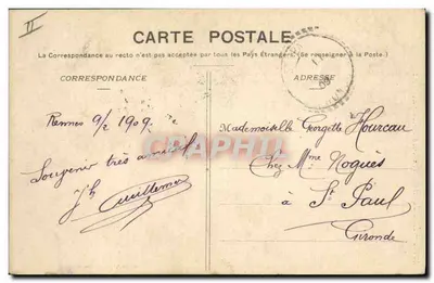 Los Jóvenes Bretones le saludan — Colección Villhard, Quimper — n° 4212 — Reverso