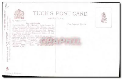 De Scots Guards — Het Relèvement — Tuck's Post Card n° 8955 — Achterkant