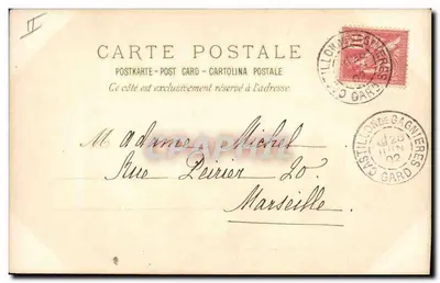 Soldado em uniforme — ilustração com brinquedos — editor: M. Buehand, Castillon-de-Gagnières — Verso