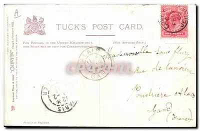Mudança de Guarda em St James — Tuck's Post Card — Verso