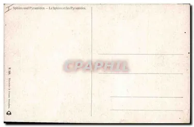 Sfinks i piramidy — Hummeler & Jolain, Drezno, n° R 168 — Rewers