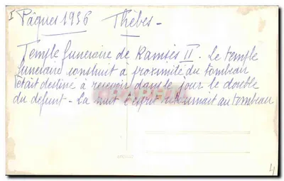 Tebas - O templo funerário de Ramsés II — editor LEONIAN, n° 41 — Verso