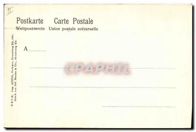 Karnak: Sfinks przed wielkim pylonem — La Vie pittoresque en Orient — seria E, nr 3 — Rewers