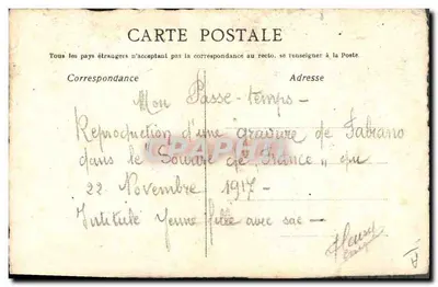女性の肖像 — ソフィア、18-12-1917 — Fleury — 裏面