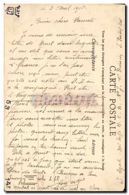Verzorgende — tekening in waterverf — Agapit J. (ondertekend) — Parijs — Achterkant