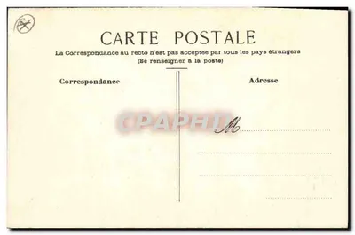 Oiseau coloré — dessin au crayon — carte postale anonyme — Verso