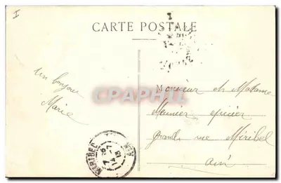 Chambéry (Savoie) — A Place do Palácio de Justiça. Monumento de Favre — Coll. Le Grimal, n° 1576 — Verso