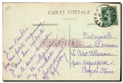 Stara pocztówka Sądowy Palac Chalons sur Saone — Rewers