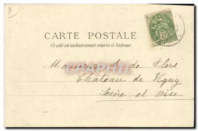 Chanzey — Krążownik pancerny z 2 wieżami — Collection Villiard, Quimper, n° 810 — Rewers