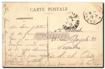 Dreux — Podprefektura — Ch. Fonceault, wyd., Dreux — Rewers