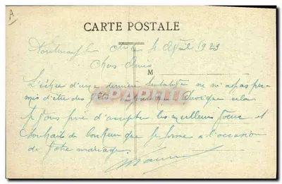 Fontenay-le-Comte (Vendée) — A Subprefeitura — Lib. Jehly-Poupin, Mortagne — Verso