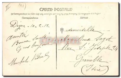 Dijon — Prefektura — Aubert, adm. 10, ulica Liberté, Dijon — Rewers
