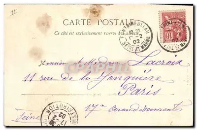 Fontainebleau — Pomnik Décamps i Podprefektura — H. Thibault, Wydawca, Fontainebleau — Rewers