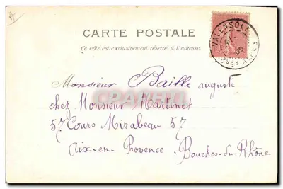 Cavaleiro em traje da classe 1905 — editor HUMPHREY & FILS, n° 346066 — Verso