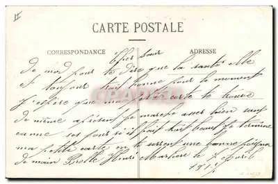 Castelo de Marlieu — vista do castelo com jardim — editor G. Gauthier, n° 14 — Verso