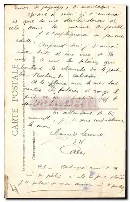 Luc-sur-Mer — As falésias e as grutas — Editor desconhecido, n° 13 — Verso