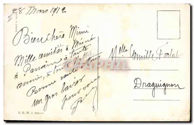 Crianças brincando — ilustração de K. Feerlej — editor B. K. W. I. 890-1 — Verso