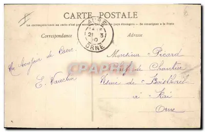 Caen - A place Fontette e o Palácio de Justiça — editor não visível, n° de série 16 — Verso