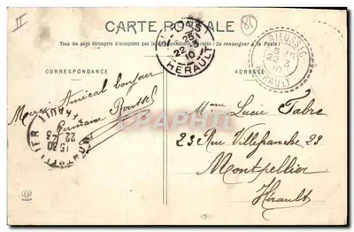 Castres — Sąd Cywilny — wydawca Laroque Frères, nr 2 — Rewers