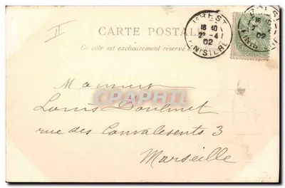 De "COURBET" Kruiser met centrale batterij — A. Bougault, Toulon-sur-Mer, n°549 — Achterkant