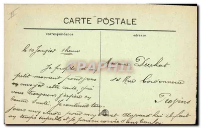 Navio de guerra « Condorcet » — Dreadnought 1ª Escadra — B.C. — n° 203 — Verso