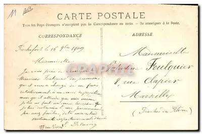 Le Cassini — Minelot pomocniczy uczestniczający w uroczystościach w Antwerpii (sierpień 1903) — A. Bougault — Rewers