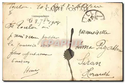 Toulon — Um golpe de tabaco — O CHARLEMAGNE, Couraçado de Esquadra — Verso