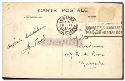 Le Havre — A Subprefeitura e o Novo Jardim da Bolsa — G. F., Le Havre — Verso