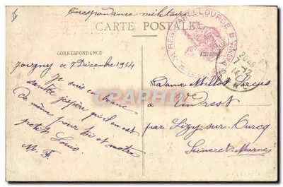 Joigny (Yonne) — Podprefektura i brzeg rzeki Yonne — kolekcja J. D. Sans — Rewers